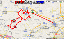 La carte du parcours de la troisième étape des 4 Jours de Dunkerque 2010 sur Google Maps