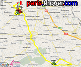 The route of the fourth stage of the 4 Jours de Dunkerque 2010 on Google Maps