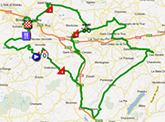 La carte du parcours de la première étape du Rhône Alpes Isère Tour 2013 sur Google Maps