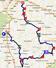 La carte du parcours de la troisième étape du Rhône Alpes Isère Tour 2013 sur Google Maps