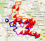 La carte avec le parcours de l'Amstel Gold Race 2012 sur Google Maps