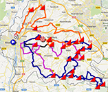 Het parcours van de Amstel Gold Race 2013 op Google Maps