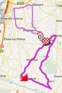 De kaart met het parcours van La Drôme Classic 2013 op Google Maps