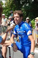 Bram Tankink just before the Tour de France stage on 26 July 2007, at that time riding for Quick.Step