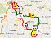 The map with the race route of the Classic de l'Indre 2014 on Google Maps