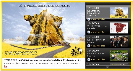 What is the link between the 'éternelle quête des sommets' (the title of the Tour de France 2010) and the Critérium International?