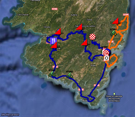 Download het parcours van het Critérium International 2012 in Google Earth