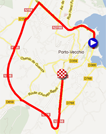 La carte du parcours de la deuxième étape du Critérium International 2012 sur Google Maps