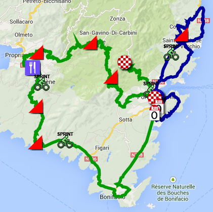 Download het parcours van het Critérium International 2014 in Google Earth