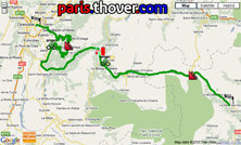 The route map of the fifth stage of the Critérium du Dauphiné 2010 on Google Maps