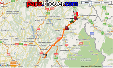 The route map of the seventh stage of the Critérium du Dauphiné 2010 on Google Maps