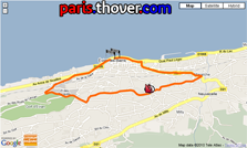 The route map of the prologue of the Critrium du Dauphin 2010 on Google Maps