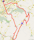 La carte du parcours de la troisième étape du Critérium du Dauphiné 2011 sur Google Maps