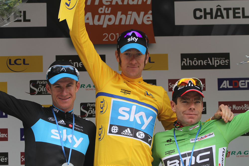 Het podium van het Critérium du Dauphiné 2012 - © Colin Flockton