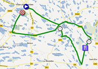La carte du parcours de la quatrième étape du Critérium du Dauphiné 2013 sur Google Maps