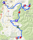 La carte du parcours de la septième étape du Critérium du Dauphiné 2013 sur Google Maps