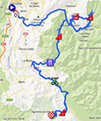 The race route of the seventh stage of the Critrium du Dauphin 2013 on Google Maps