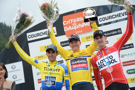 Le podium du Critérium du Dauphiné - photo © A.S.O./G. Demouveaux