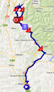 De kaart met het parcours van de vijfde etappe van het Critérium du Dauphiné 2014 op Google Maps