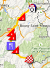 The map with the race route of the eighth stage of the Critérium du Dauphiné 2015 on Google Maps