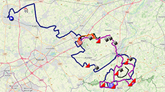 The race route of Dwars door Vlaanderen-A travers la Flandre 2024