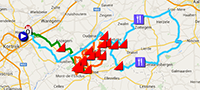 La carte du parcours du Grand Prix E3 Harelbeke 2015 sur Google Maps