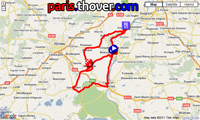 La carte du parcours de l'étape Beaucaire > Bellegarde de l'Etoile de Bessèges 2011 sur Google Maps