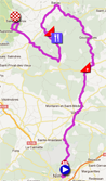 La carte du parcours de l'étape 2 de l'Etoile de Bessèges 2012 sur Google Maps