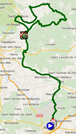 De kaart met het parcours van etappe 2 van de Etoile de Bessèges 2015 op Google Maps