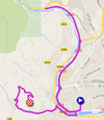 De kaart met het parcours van etappe 5 van de Etoile de Bessèges 2015 op Google Maps
