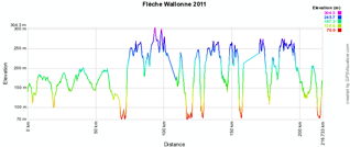 Le profil de la Flèche Wallonne 2011