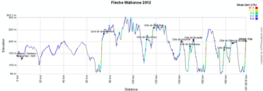 Le profil de la Flèche Wallonne 2012