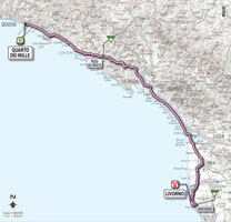 04 - Quarto dei Mille > Livorno - stage route
