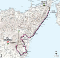 09 - Messina > Etna - stage route