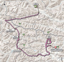 14 - Lienz > Monte Zoncolan - stage route