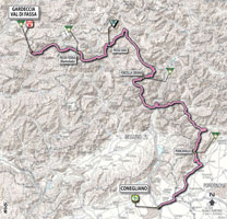 15 - Conegliano > Gardeccia/Val di Fassa - stage route