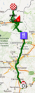 The map with the race route of the fourteenth stage of the Giro d'Italia 2012 on Google Maps