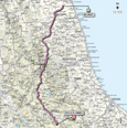 Kaart 7de etappe Giro d'Italia 2012