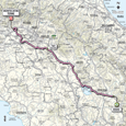 Kaart 11de etappe Giro d'Italia 2012