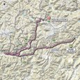 Kaart 20ste etappe Giro d'Italia 2012