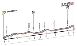 The profile of the 8th stage of the Giro d'Italia 2013