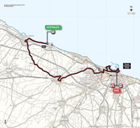 La carte du parcours de la 4me tape du Tour d'Italie 2014