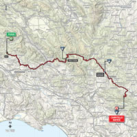 La carte du parcours de la 8me tape du Tour d'Italie 2015