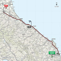 La carte du parcours de la 10ème étape du Tour d'Italie 2015