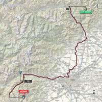 La carte du parcours de la 20me tape du Tour d'Italie 2015