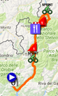 The map with the race route of the sixteenth stage of the Giro d'Italia 2017 on Google Maps