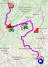 La carte du parcours de la 19ème étape du Giro d'Italia 2019 sur Open Street Maps