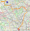 La carte du parcours de la 21ème étape du Giro d'Italia 2021 sur Open Street Maps