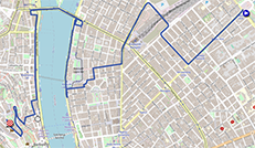 La carte du parcours de la 2e étape du Giro d'Italia 2022 sur Open Street Maps