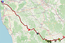 Le parcours de la sixième étape du Tour d'Italie 2024
